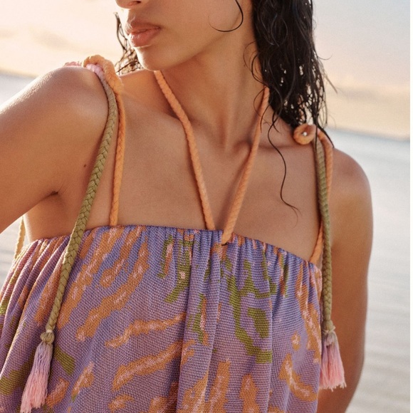 Anthropologie knit flounce tank sz L - Picture 3 of 6